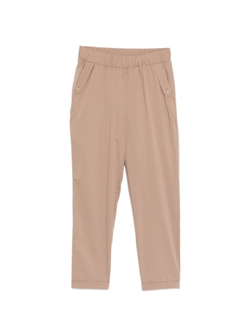 Liu Jo Cropped Elastic Waistband Casual Pants