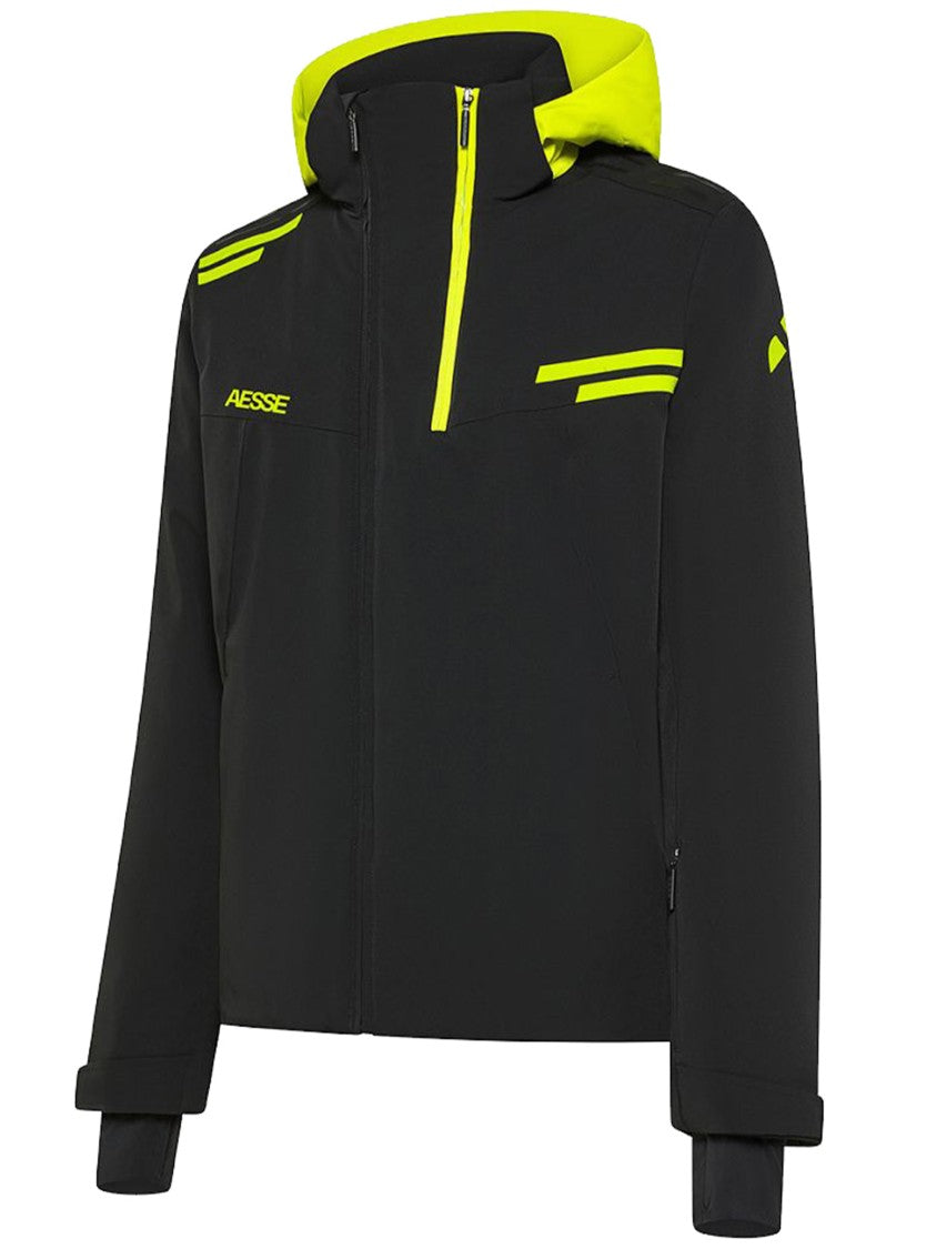 Aesse Black Saturn Neon Accents Sport Jacket