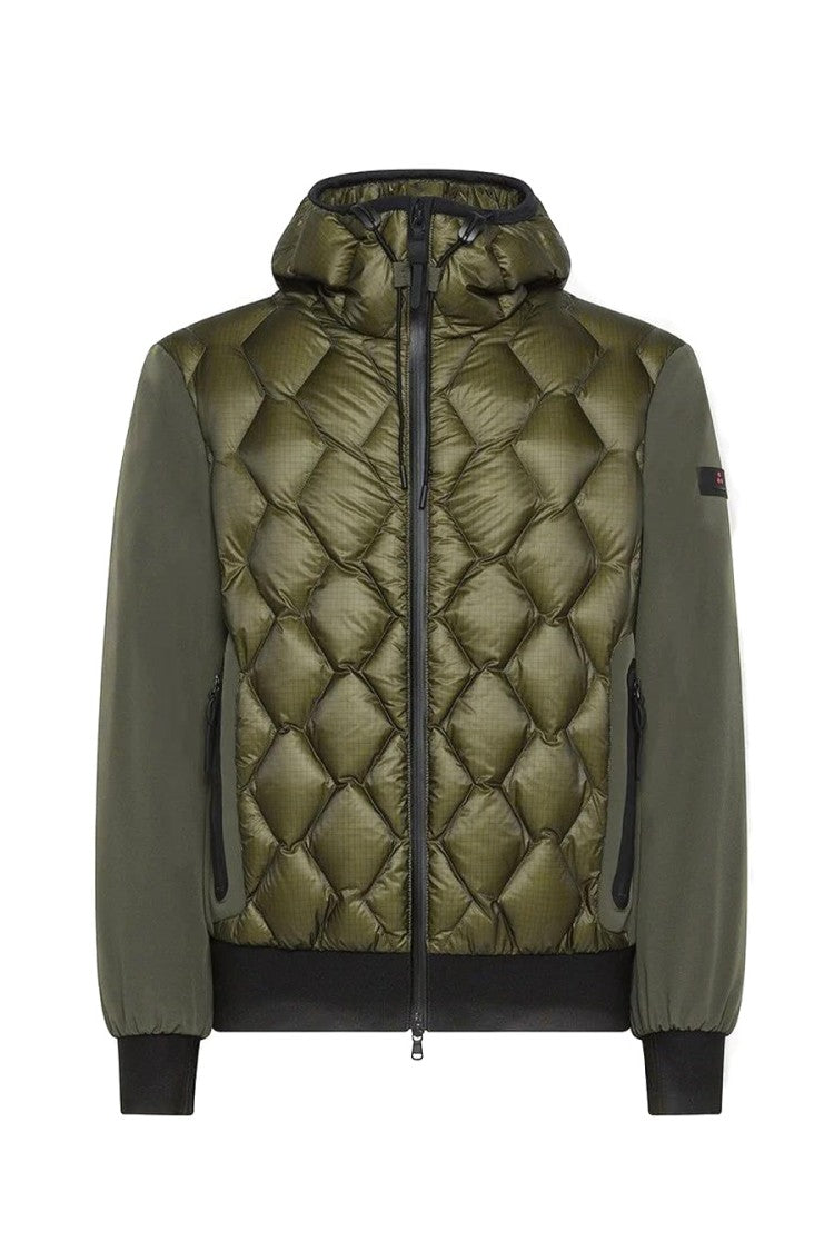 Peuterey Quilted Green Polyamide Jacket With Hood