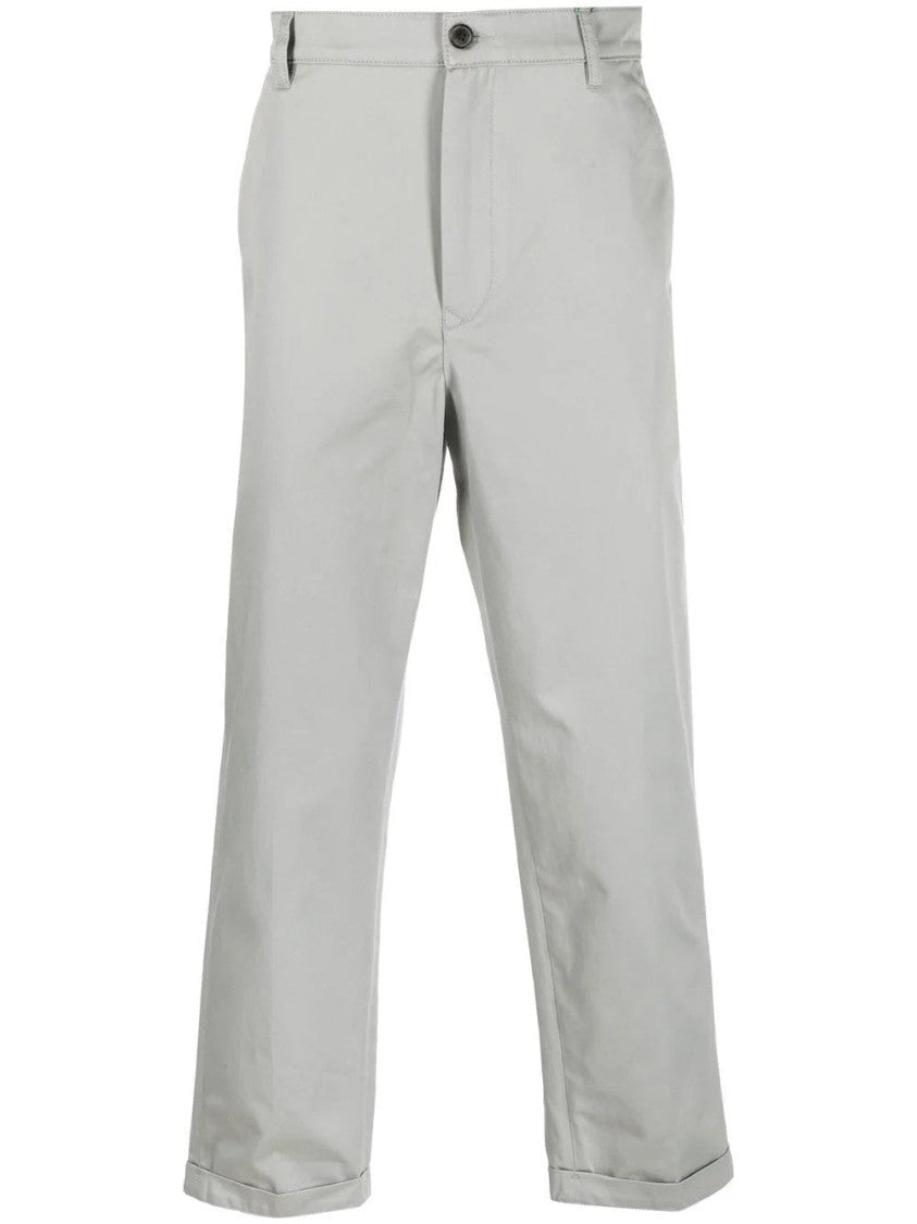 Kenzo Tailored Grey Chinos With Streamlined Silhouette