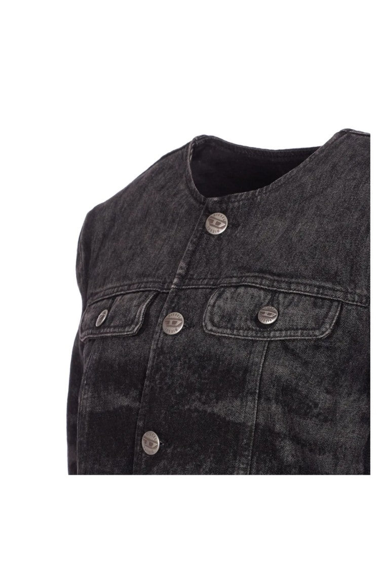 Diesel Black Wool-Blend Notch-Lapel Blazer