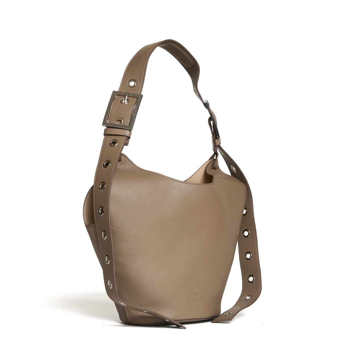 Dondup Small Hobo Leather Bucket Bag