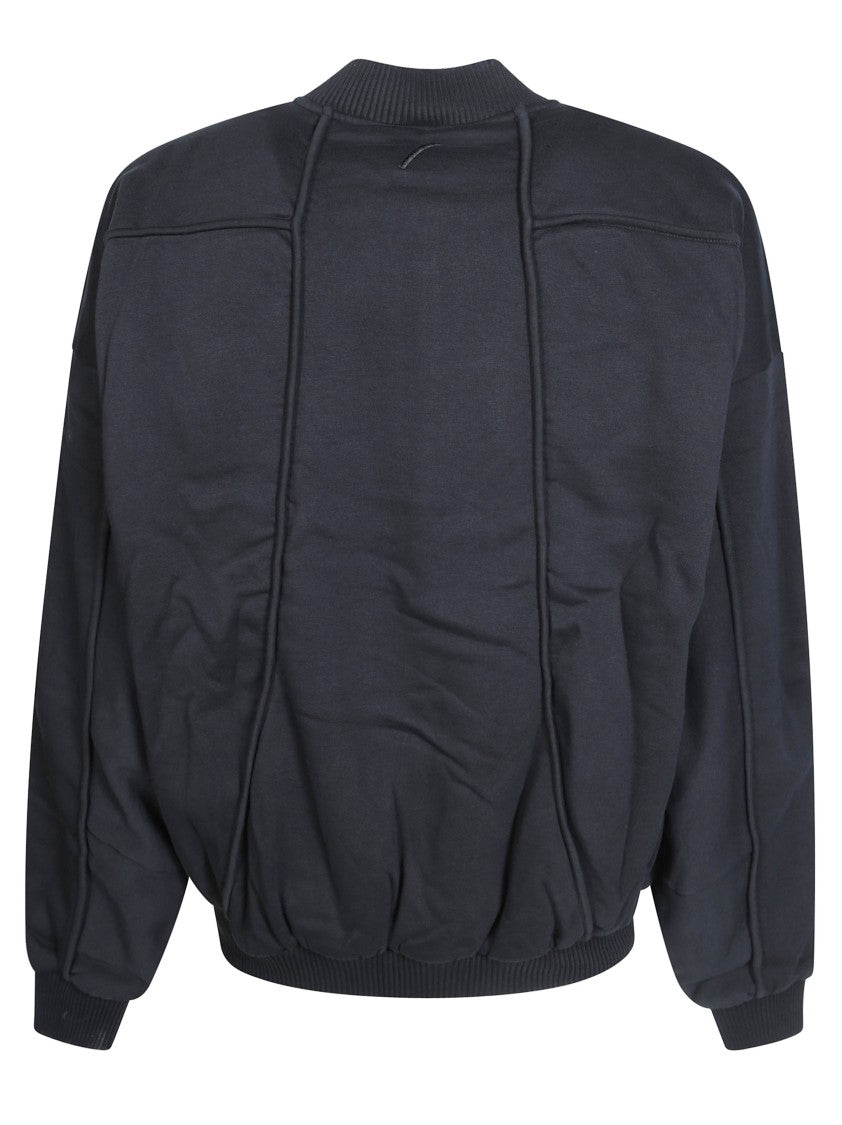 Thom Krom Cropped Boxy Black Jacket With Front Zipper Closure