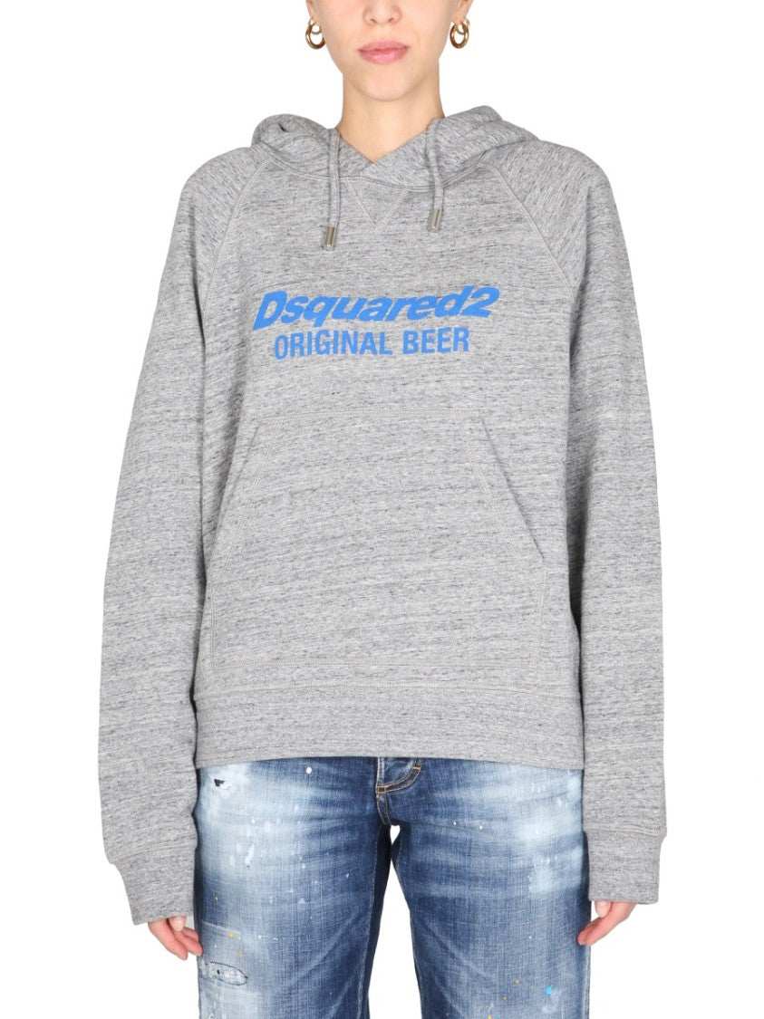 Dsquared2 Heathered Grey Hoodie