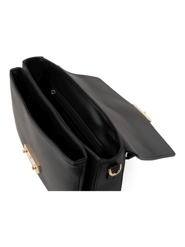 Adrianna Feretti Rectangular Leather Shoulder Bag With Gold-Tone Hardware