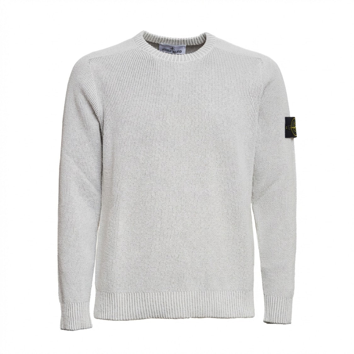 Stone Island Plated Rib Cotton Bouclé Regular Sweater