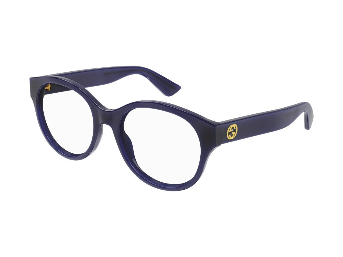 Gucci Gold Gg1580o Navy Blue Rounded Eyeglasses