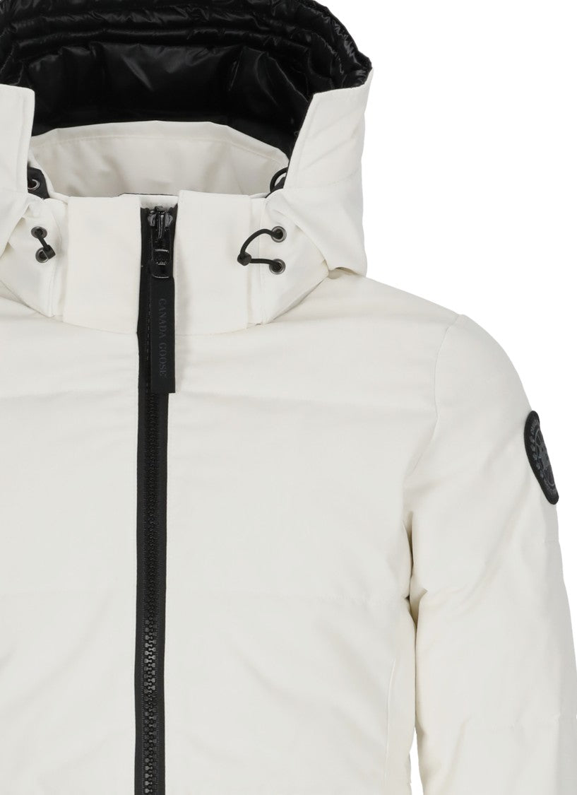 Canada Goose White Hooded Quilted Parka