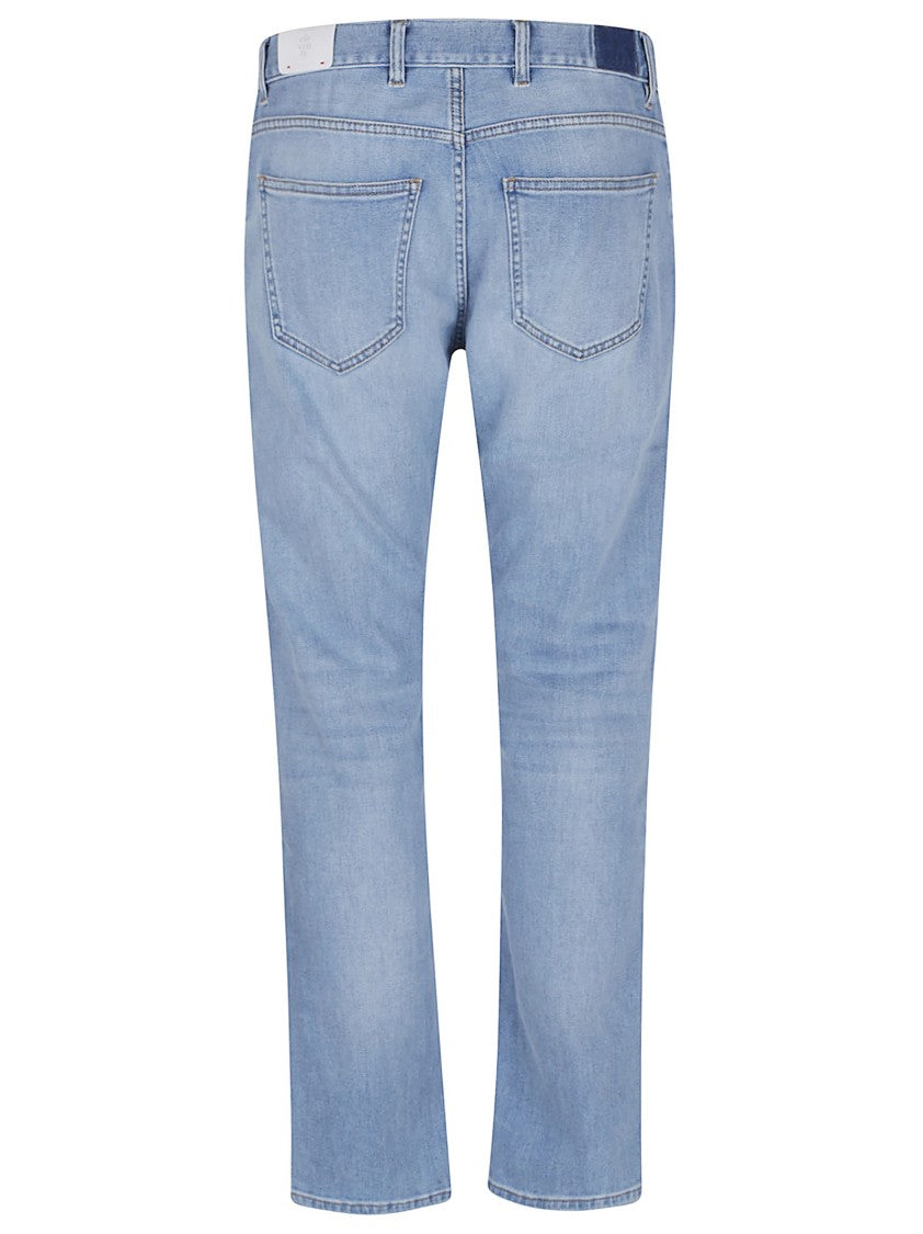 Eleventy Light Blue Straight-Leg Jeans