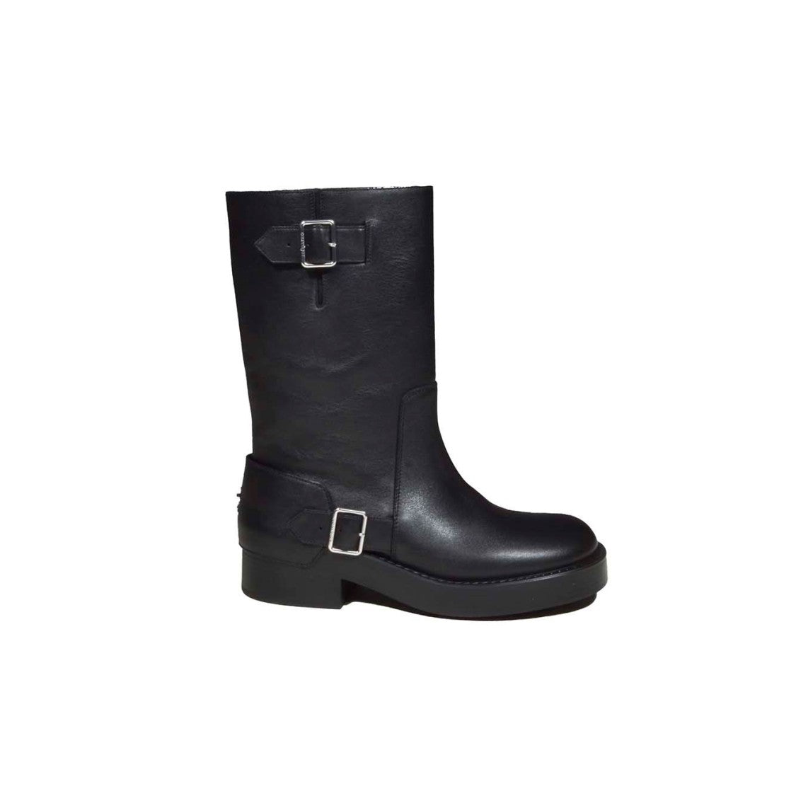 Courrèges Americana Midi Boots In Black Leather