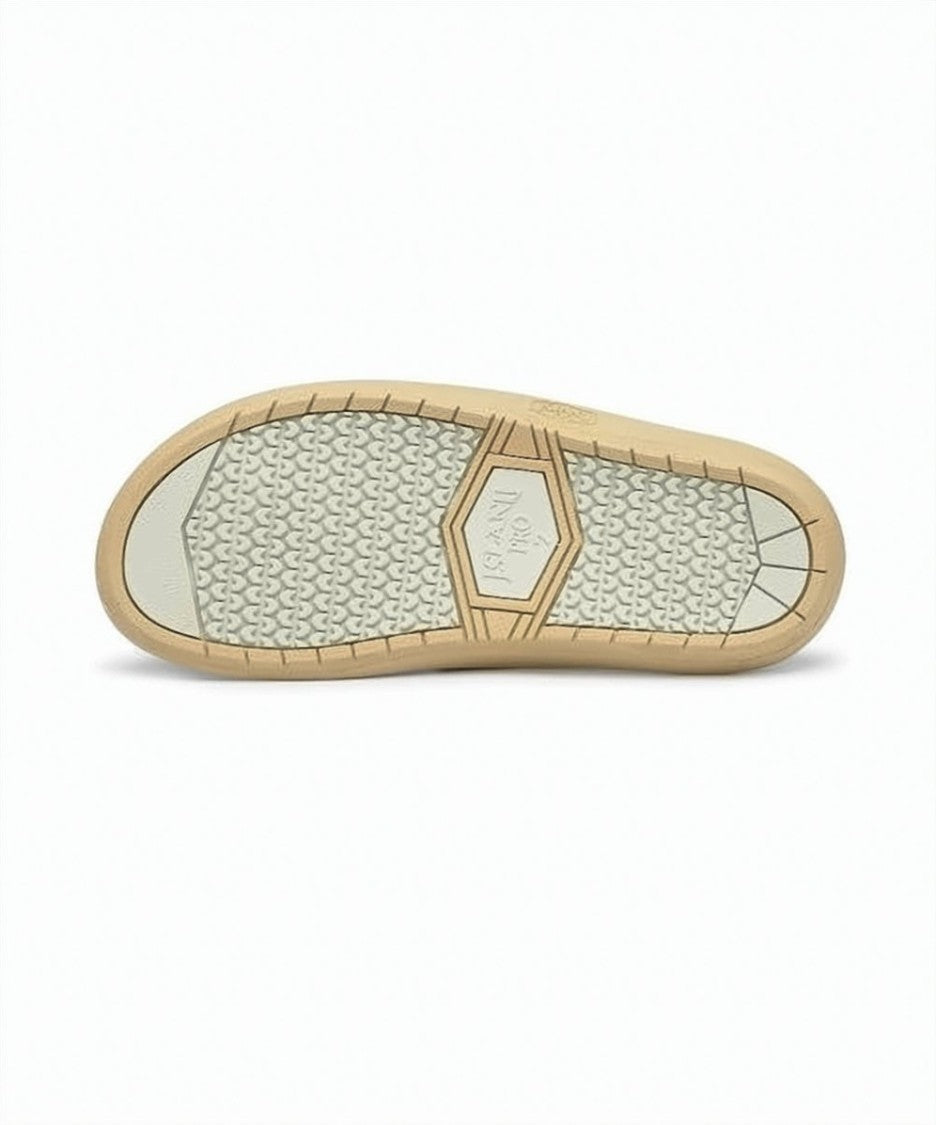 Island Slipper Black Suede Slip-On Sandal With Thong Strap Design