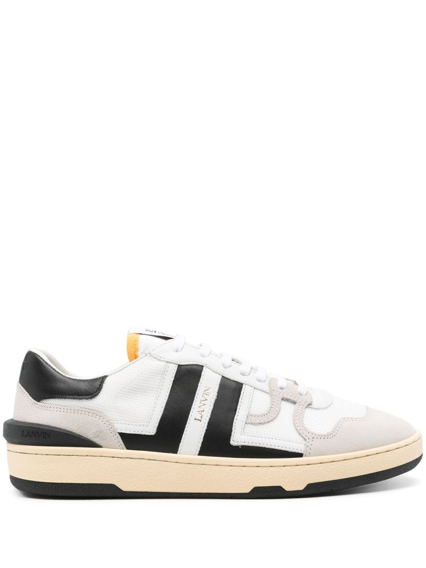 Lanvin White Clay Sneakers White Black Panels