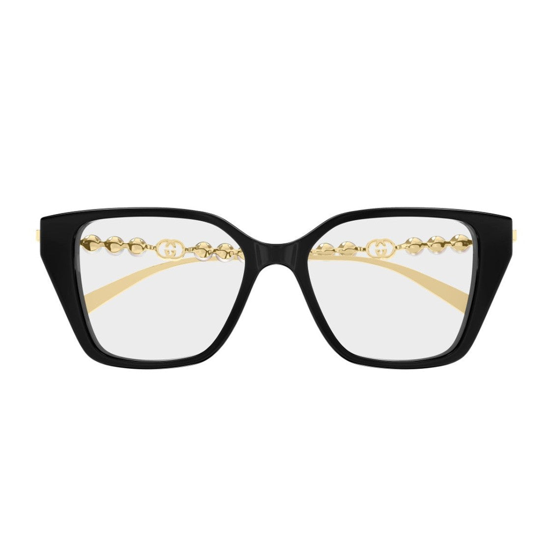 Gucci Black Gg1969o Linea Emblem Acetate-Blend Cat-Eye Sunglasses