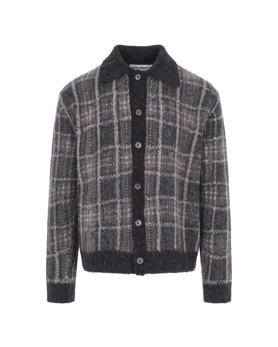 Our Legacy Evening Grand Check Alpaca Wool-Blend Polo Shirt
