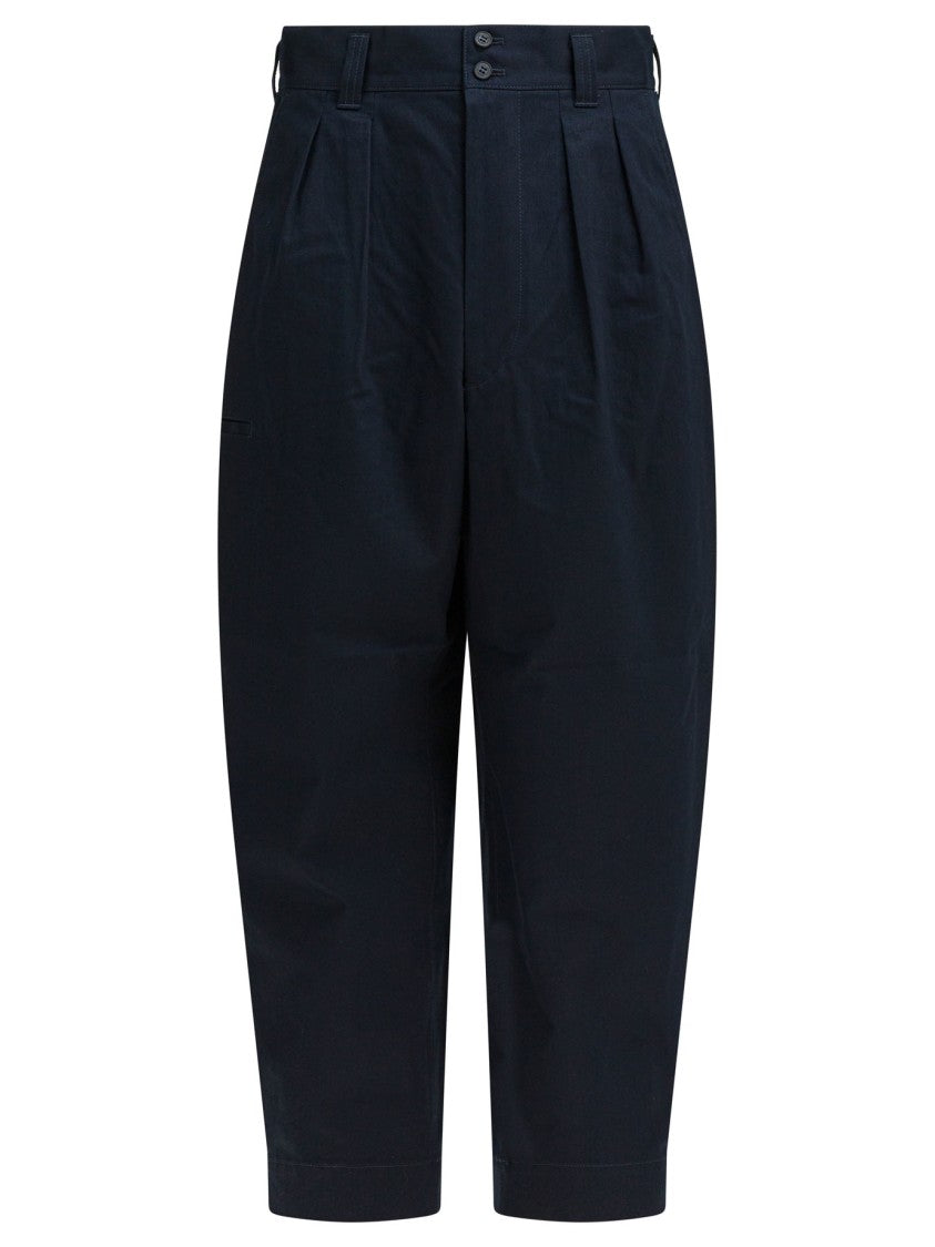 Comme Des Garçons High-Waisted Black Balloon Pants With Voluminous Silhouette