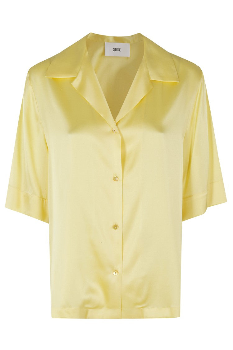 Solotre Silk Classic-Collar Long-Sleeve Silk Casual Shirt