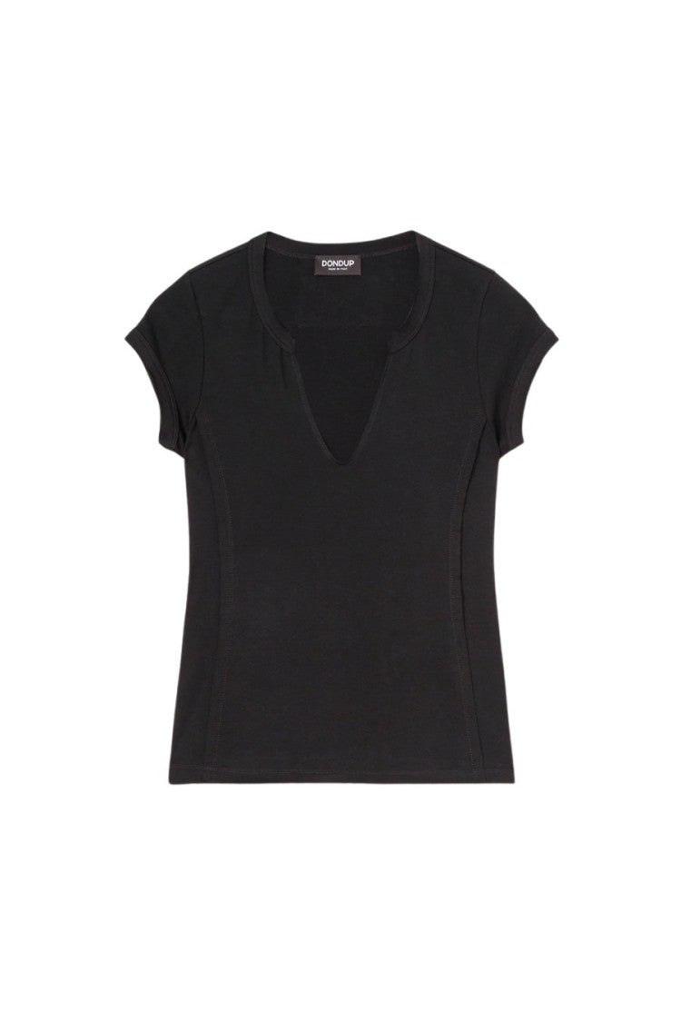 Dondup Relaxed-Fit Deep V-Neck Cotton T-Shirt