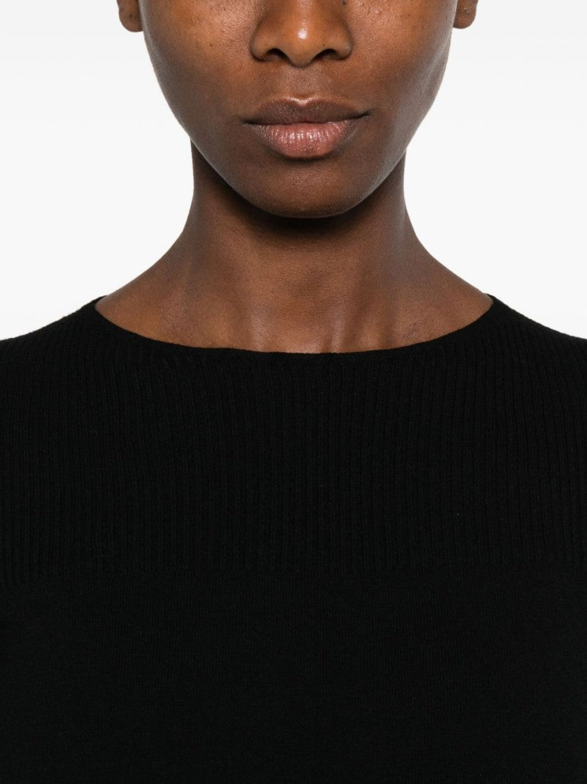 Twin-Set Soft Ribbed Knit Sweater With Scalloped Details