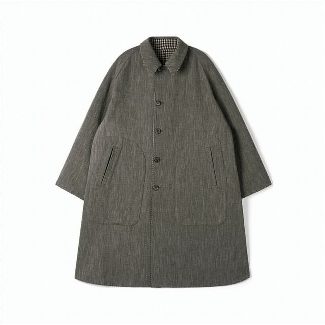 Anatomica Reversible Oversized Cape With Classic Collar And Textured Finish