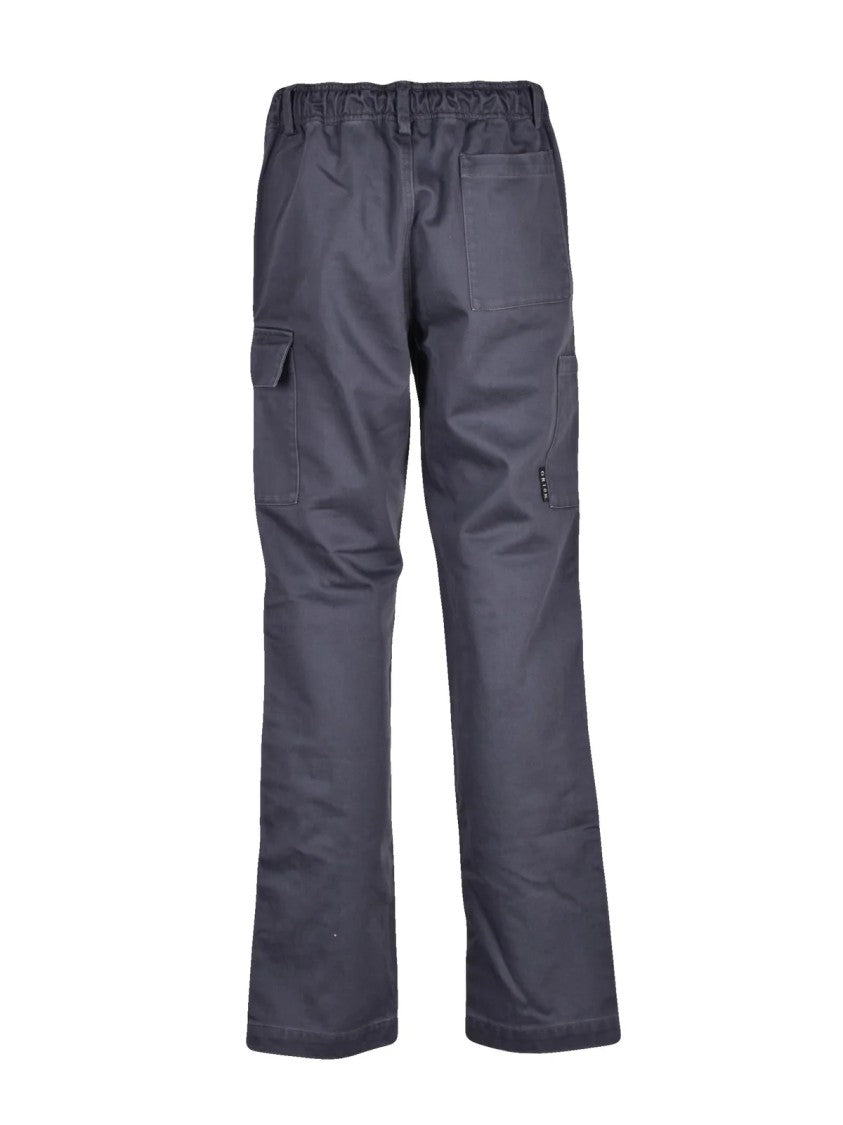 Gr10k Grey Elastic Waistband Stretch Cotton Cargo Pants