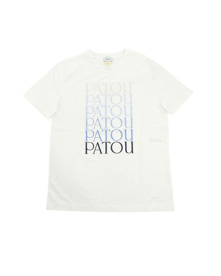 Patou Relaxed-Fit White T-Shirt With Gradient Text Design