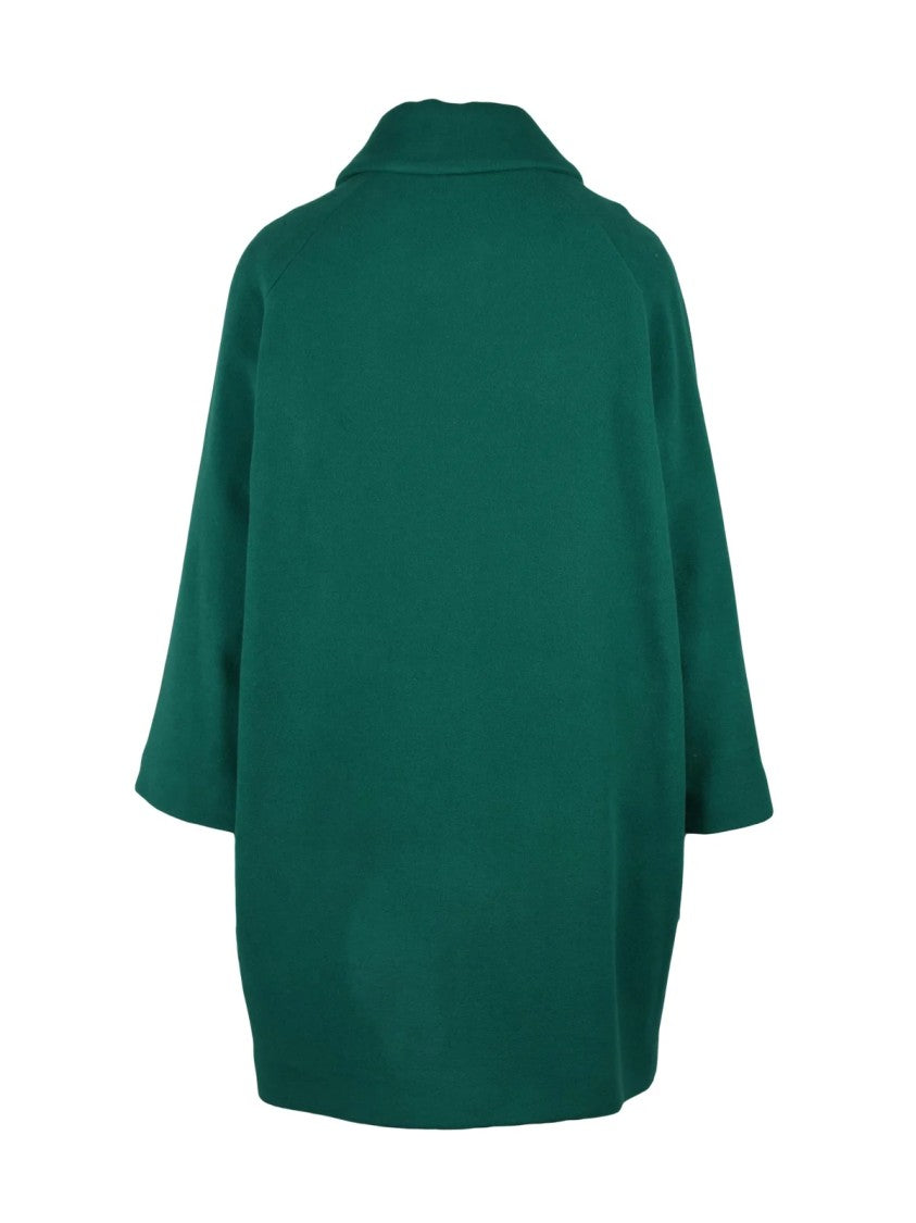 Guttha Guttha Short Coat In Rich Green