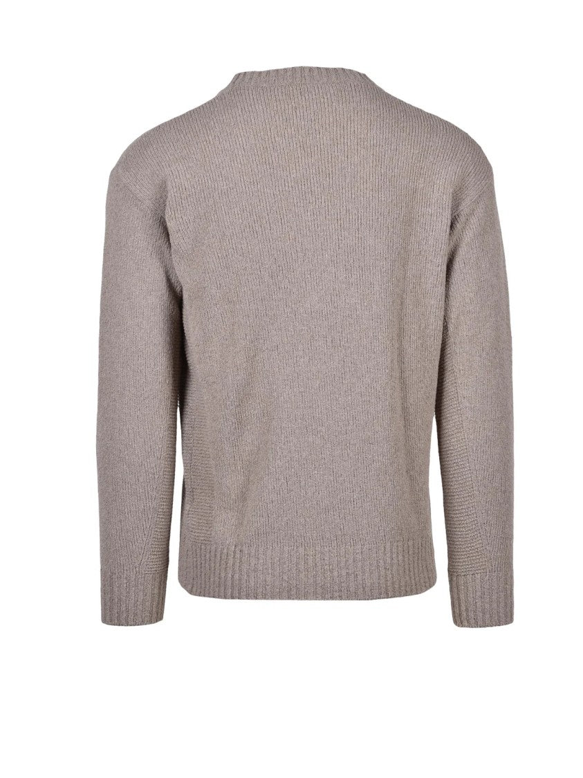 Baturo Grey Regular-Fit Cotton-Blend Sweater