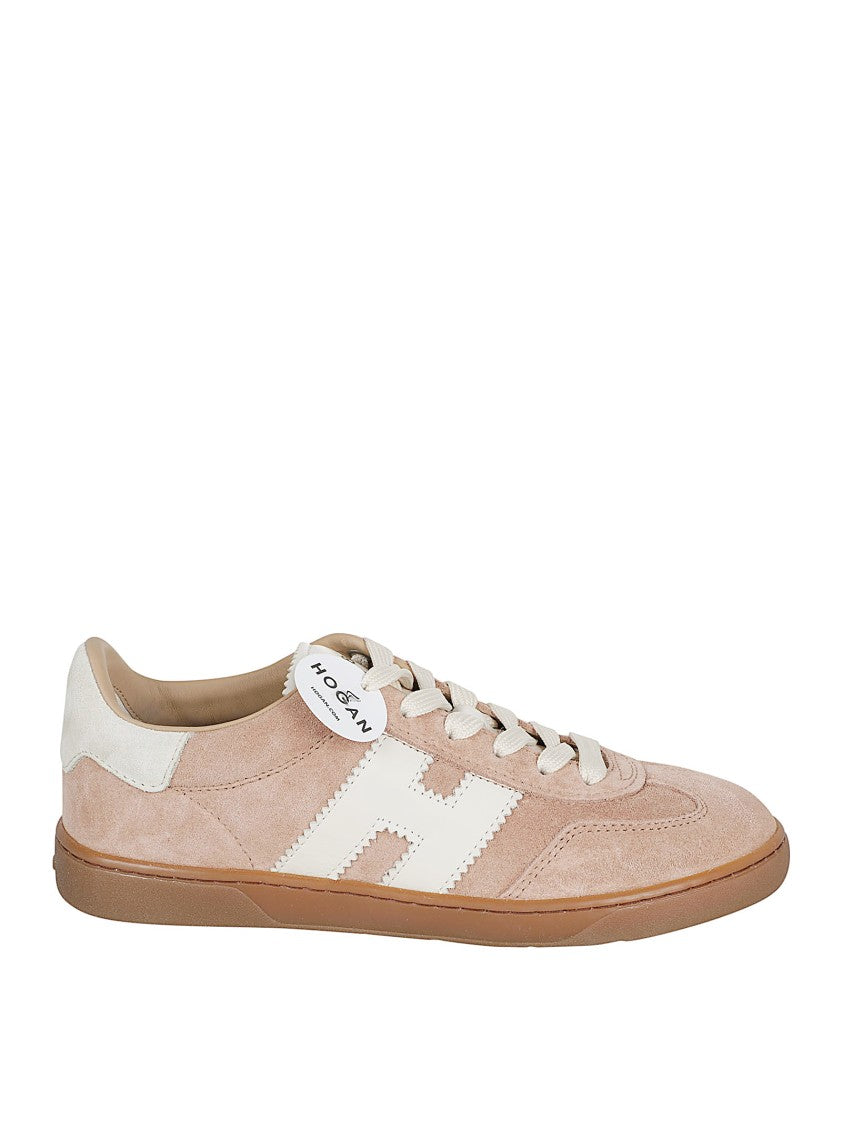 Hogan Low-Top Sneakers In Powder Pink Suede