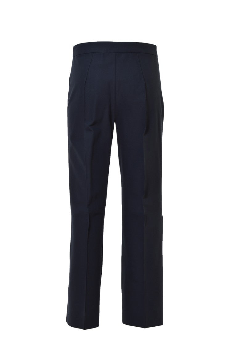Max Mara Cropped Straight-Leg Tailored Pants With Concealed Closure