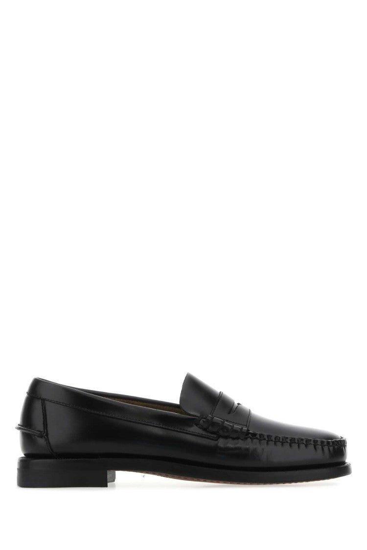 Sebago Black Leather Classic Dan Loafers