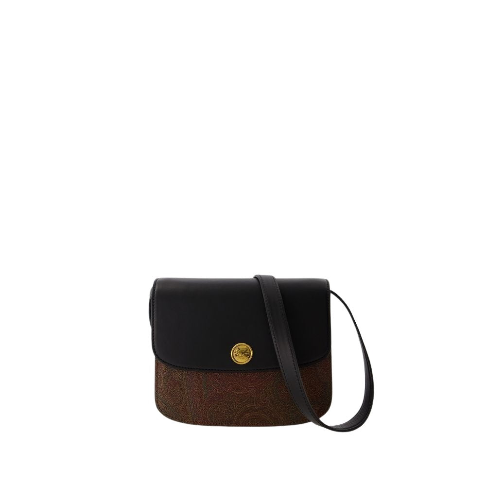 Etro Tracolla Crossbody - Leather - Black