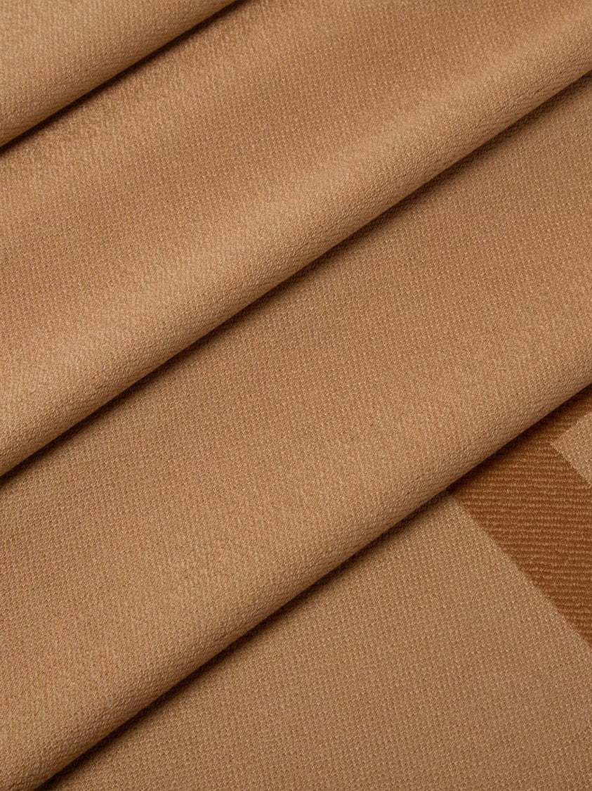 Fendi Ff Long Rectangular Warm Camel Scarf