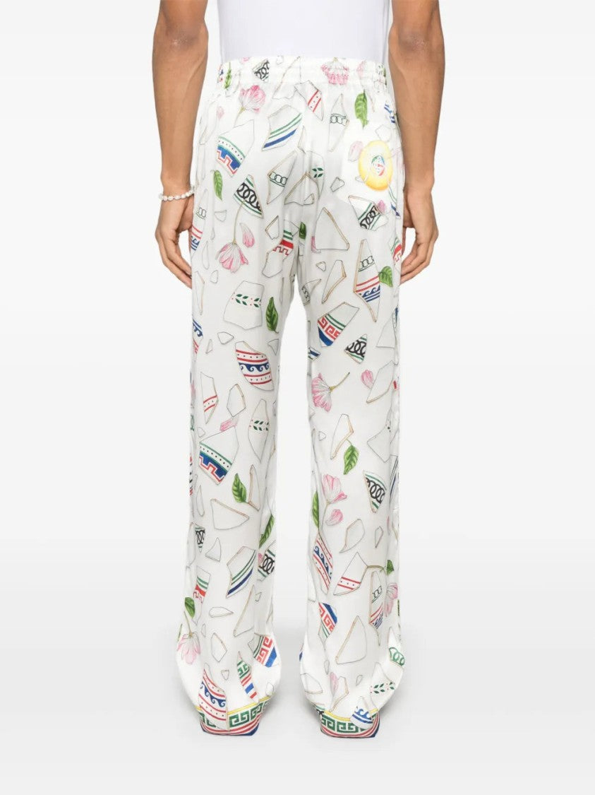 Casablanca Le Vase Brise Silk Trousers