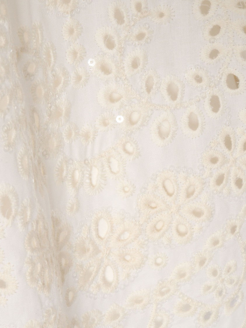 Ermanno Scervino White Cotton Blend T-Shirt