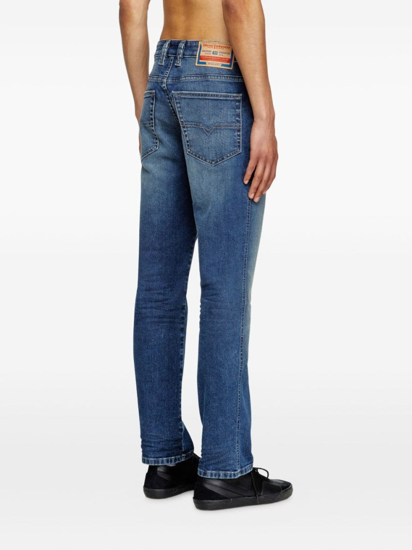 Diesel Classic Straight-Leg Jeans With Medium Blue Wash