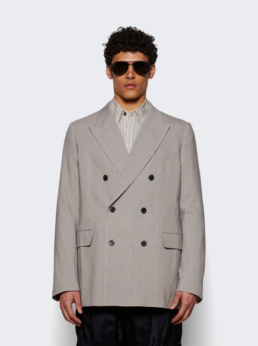 Dries Van Noten Double Breasted Blazer - Grey