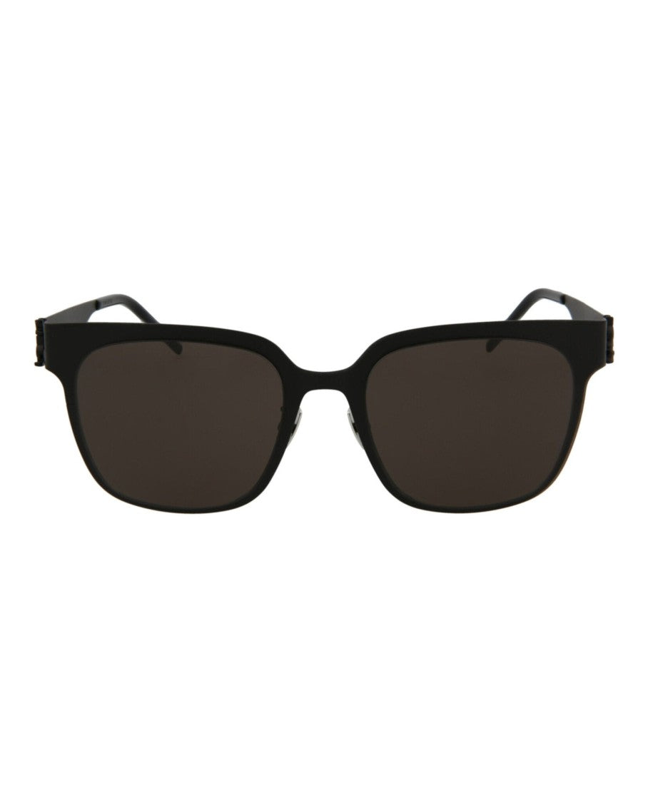 Saint Laurent Square-Frame Metal Sunglasses With Adjustable Nose Pads