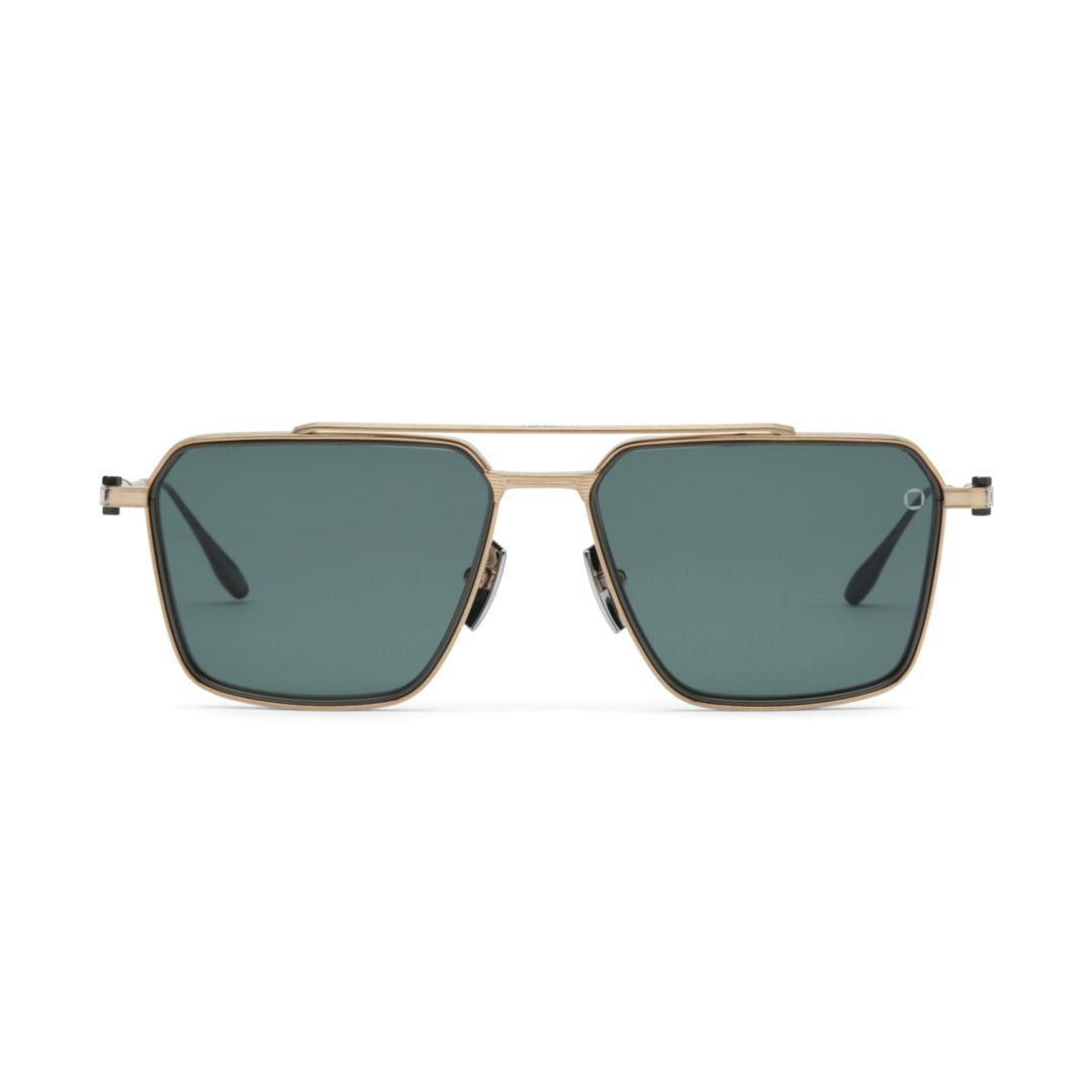 Akoni Telesto Sunglasses With Gold Metal Frame And Rectangular Lenses