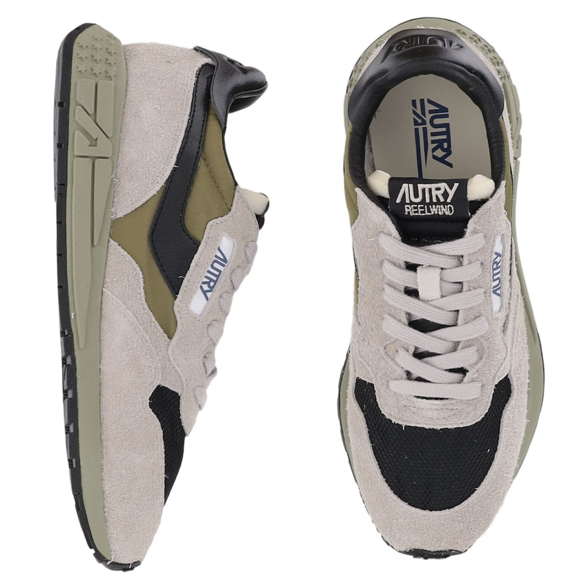 Autry Leather Nylon Mesh Running Sneakers