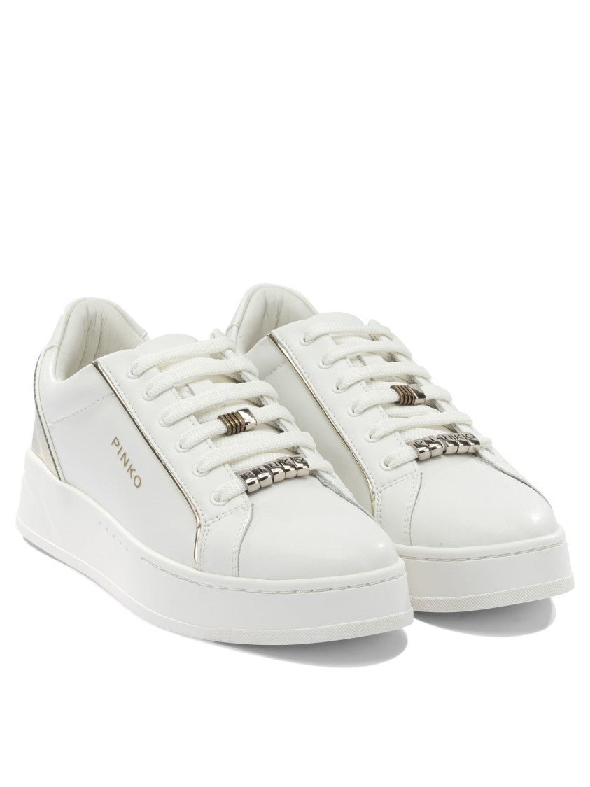 Pinko Smooth Leather Low-Top Sneakers