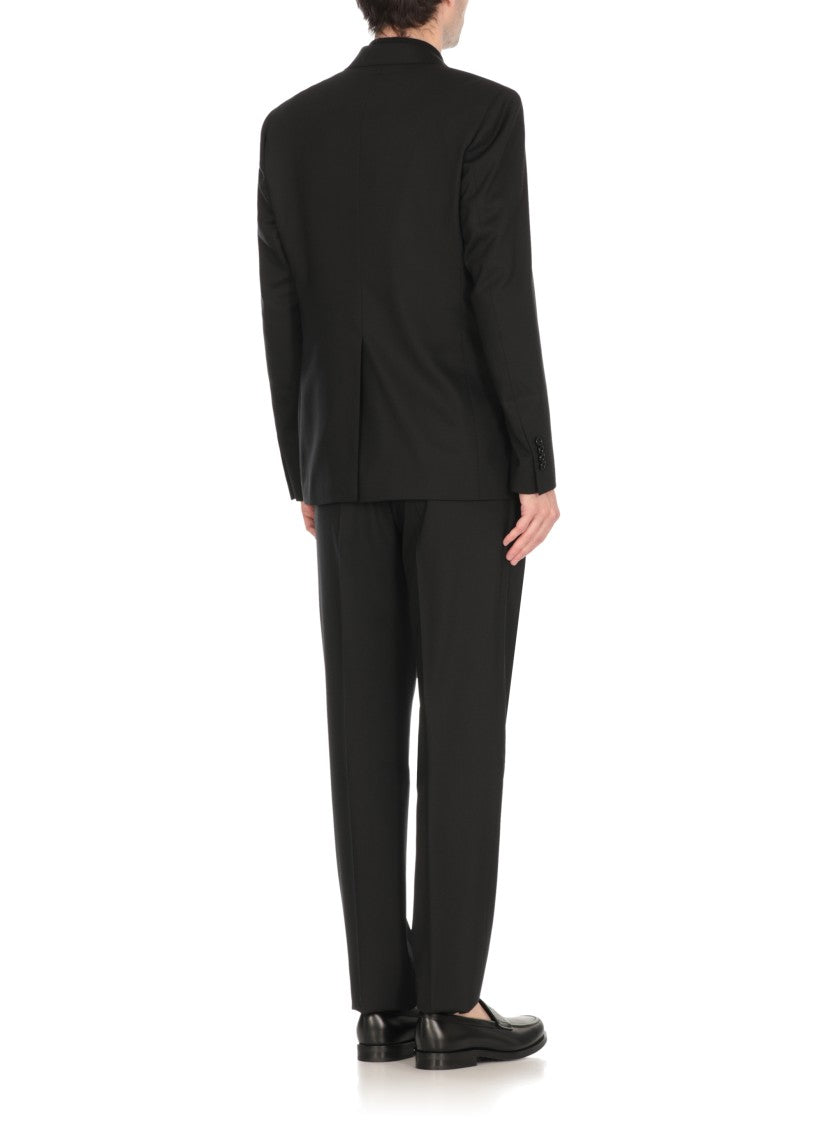 Lardini Black Wool Suit