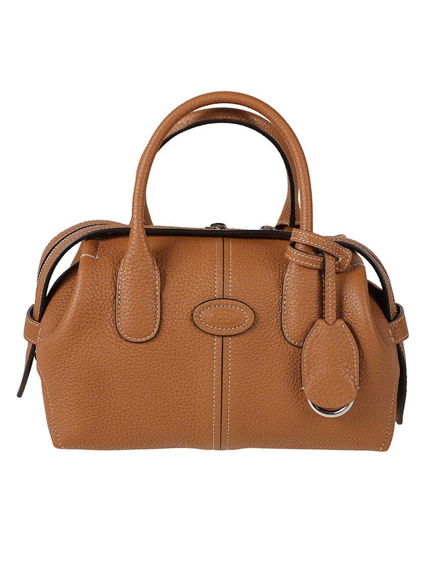Tod's Structured Pebbled Calfskin Handbag With Silver-Tone Hardware