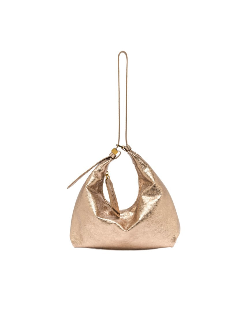 Gianni Chiarini Suede Hobo Bag With Metallic Finish And Adjustable Handle