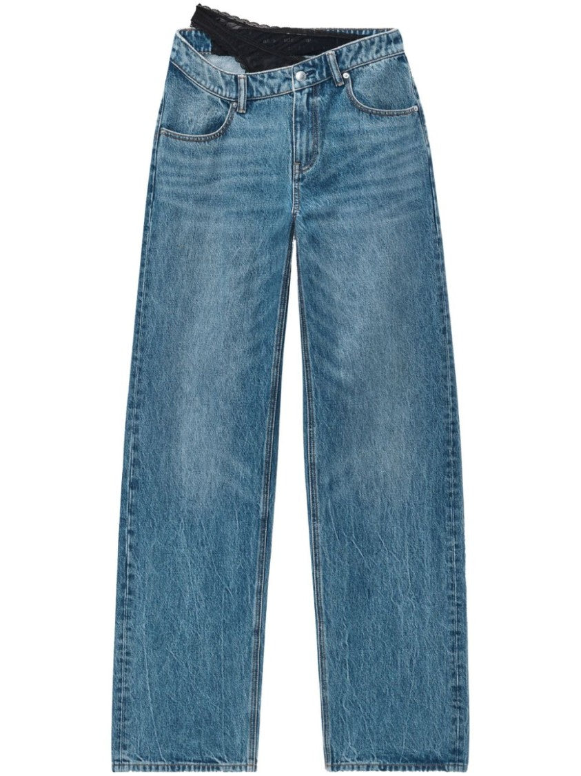 Alexander Wang Blue Relaxed Wide-Leg Jeans