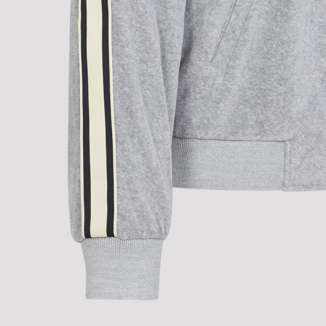 Celine Triomphe Grey Cotton Tracksuit Jacket With Logo Embroidery