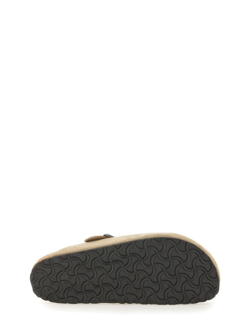 Birkenstock Neutrals Boston Braided Suede Sandals