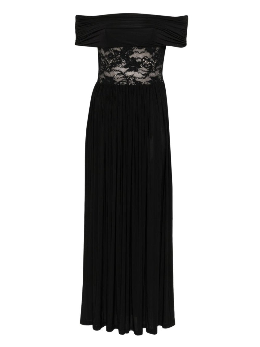 Zimmermann Off-The-Shoulder Midi Dress With Sheer Lace