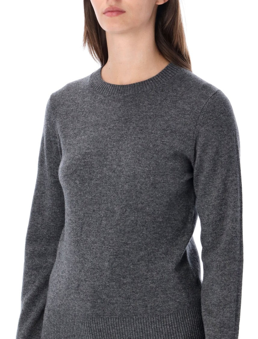 Rhea Fitted Ribbed Crewneck Knit Sweater