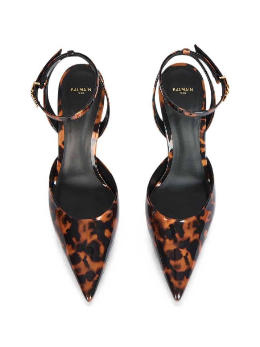 Balmain Tortoiseshell Glossy Pointed-Toe Pumps