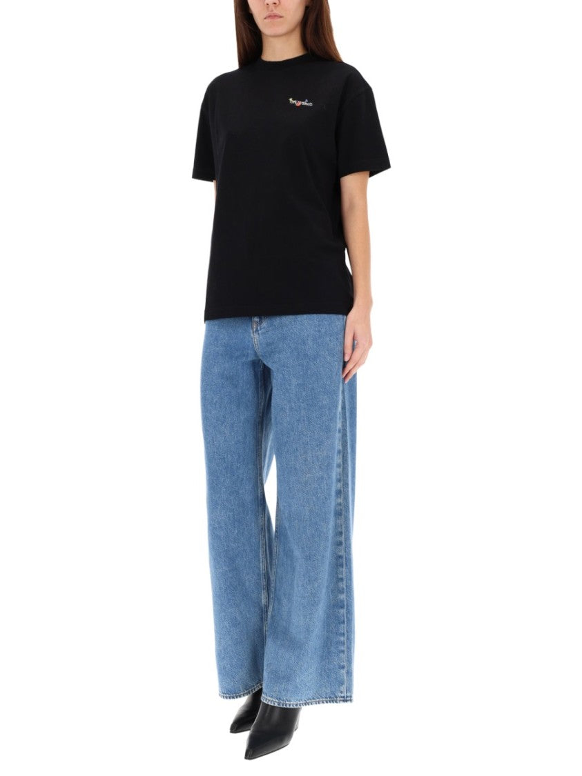 Off-White Graphic Black T-Shirt With Iconic Logo